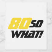 Étiquette Pour Bouteilles De Vin 80e anniversaire Inspirational Funny Typographie (Étiquettes simples)