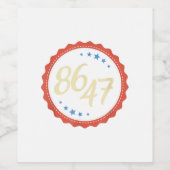 Étiquette Pour Bouteilles De Vin 86 47 Anti Trump drôle (Étiquettes simples)