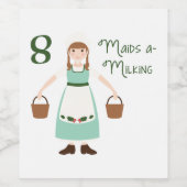 Étiquette Pour Bouteilles De Vin 8 Maids A (Étiquettes simples)