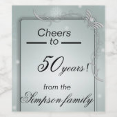 Étiquette Pour Bouteilles De Vin À 50 Ans (Étiquettes simples)