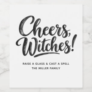 Étiquette Pour Bouteilles De Vin À la sorcière Boissons de fête drôles d'Hallowee