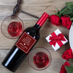 Étiquette Pour Bouteilles De Vin À l'amour et aux rires Élégant mariage en Bourgogn