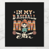 Étiquette Pour Bouteilles De Vin À mon ère de mère de baseball (Étiquettes simples)