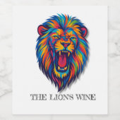 Étiquette Pour Bouteilles De Vin A PAINTED LION   Wine Label  (Étiquettes simples)