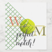 Étiquette Pour Bouteilles De Vin A Perfect Match Paper Napkin (Étiquettes simples)