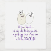 Étiquette Pour Bouteilles De Vin A True friend (Étiquettes simples)