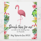 Étiquette Pour Bouteilles De Vin Abandonner la Faire-part de grossesse (Étiquettes simples)