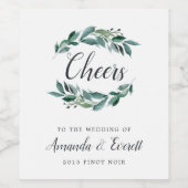 Étiquette Pour Bouteilles De Vin Abondant Foliage Mariage personnalisé (Étiquettes simples)