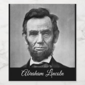 Étiquette Pour Bouteilles De Vin Abraham Lincoln - Président (Étiquettes simples)