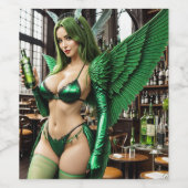 Étiquette Pour Bouteilles De Vin Absinthe Green Fairy (Étiquettes simples)