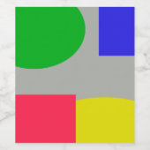 Étiquette Pour Bouteilles De Vin Abstrait (Étiquettes simples)