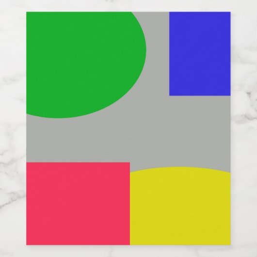 Étiquette Pour Bouteilles De Vin Abstrait (Étiquettes simples)