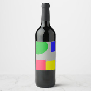 Étiquette Pour Bouteilles De Vin Abstrait