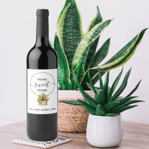 Étiquette Pour Bouteilles De Vin Accueil home sweet home nouveau cadeau maison de l