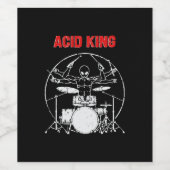 Étiquette Pour Bouteilles De Vin Acid King (Étiquettes simples)