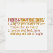 Étiquette Pour Bouteilles De Vin Action d'amitié moderne (Étiquettes simples)