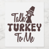 Étiquette Pour Bouteilles De Vin Action de grâces (Étiquettes simples)