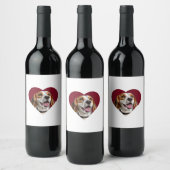 Étiquette Pour Bouteilles De Vin Adorable Beagle in Heart Shape Design (Bouteilles)