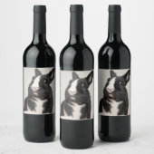 Étiquette Pour Bouteilles De Vin Adorable Lapin noir et blanc lapin (Bouteilles)