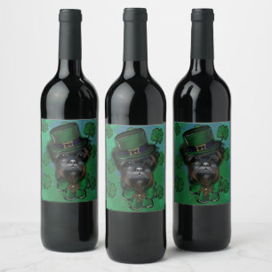 ÉTIQUETTE POUR BOUTEILLES DE VIN AFFENPINSCHER