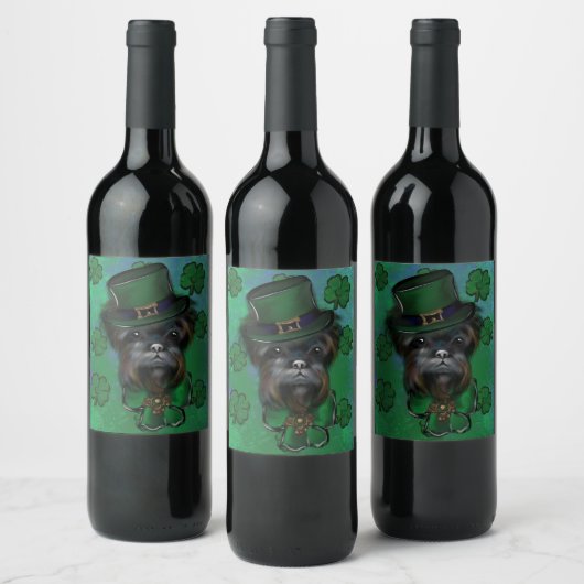 ÉTIQUETTE POUR BOUTEILLES DE VIN AFFENPINSCHER (Bouteilles)