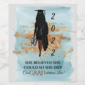 Étiquette Pour Bouteilles De Vin Afro-Américain Vin Lbl (Peau Noire) (Étiquettes simples)