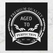 Étiquette Pour Bouteilles De Vin Âgé à la perfection (Étiquettes simples)