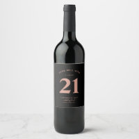Age Minimaliste Noir & Rose Or 21e
