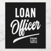 Étiquette Pour Bouteilles De Vin Agent de prêt Titre du poste Cadeau (Étiquettes simples)