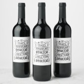 Étiquette Pour Bouteilles De Vin Agent immobilier (Bouteilles)