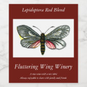 Étiquette Pour Bouteilles De Vin Aglaope infausta - Skeletoniseur feuille amande (Étiquettes simples)