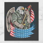 Étiquette Pour Bouteilles De Vin Aigle d'Amérique (Étiquettes simples)