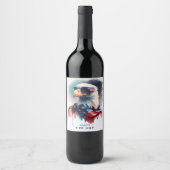 Étiquette Pour Bouteilles De Vin Aigle patriotique (Devant)