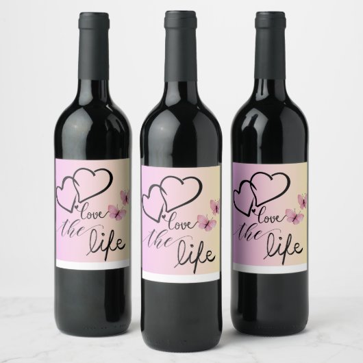 Étiquette Pour Bouteilles De Vin aime la vie (Bouteilles)
