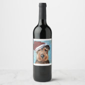 ÉTIQUETTE POUR BOUTEILLES DE VIN AIREDALE TERRIER (Devant)