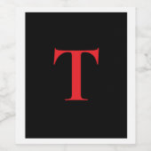 Étiquette Pour Bouteilles De Vin Ajoutez simplement votre monogramme (Étiquettes simples)