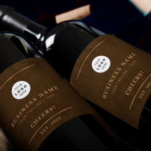 Étiquette Pour Bouteilles De Vin Ajoutez votre logo à votre nom d'entreprise de mar