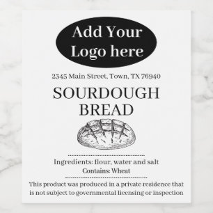 Étiquette Pour Bouteilles De Vin Ajoutez votre logo Étiquette de produit de boulang