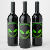 Étiquette Pour Bouteilles De Vin Alien (Bouteilles)