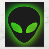 Étiquette Pour Bouteilles De Vin Alien (Étiquettes simples)