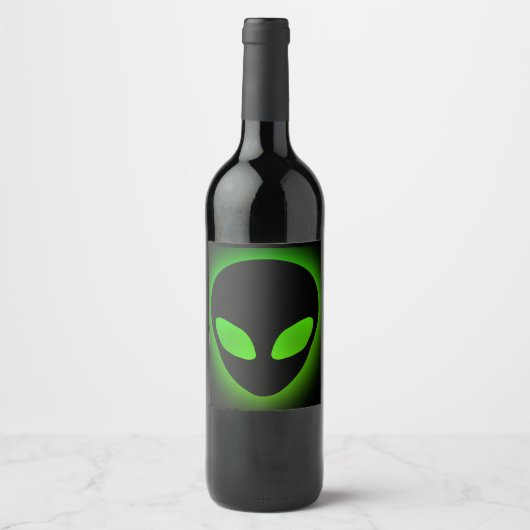 Étiquette Pour Bouteilles De Vin Alien (Devant)