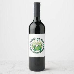 Étiquette Pour Bouteilles De Vin Alimenté par la bière et les bêtises