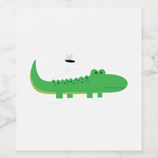 Étiquette Pour Bouteilles De Vin Alligator (Étiquettes simples)