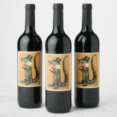 Étiquette Pour Bouteilles De Vin Alligator à Haut-de-Forme (Bouteilles)