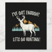 Étiquette Pour Bouteilles De Vin Allons à la chasse (Étiquettes simples)