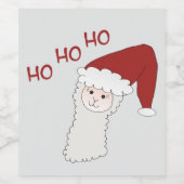Étiquette Pour Bouteilles De Vin Alpaka Noël Alpaca Lama (Étiquettes simples)