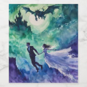 Étiquette Pour Bouteilles De Vin Amateurs de vol - Peinture aquarelle (Étiquettes simples)