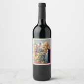 ÉTIQUETTE POUR BOUTEILLES DE VIN AMERICAN GOTHIC RÉINTERPRÉTÉ (Devant)