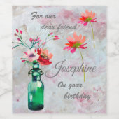 Étiquette Pour Bouteilles De Vin Ami spécial fête d'anniversaire (Étiquettes simples)