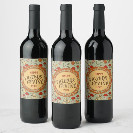 Étiquette Pour Bouteilles De Vin Amical (Bouteilles)